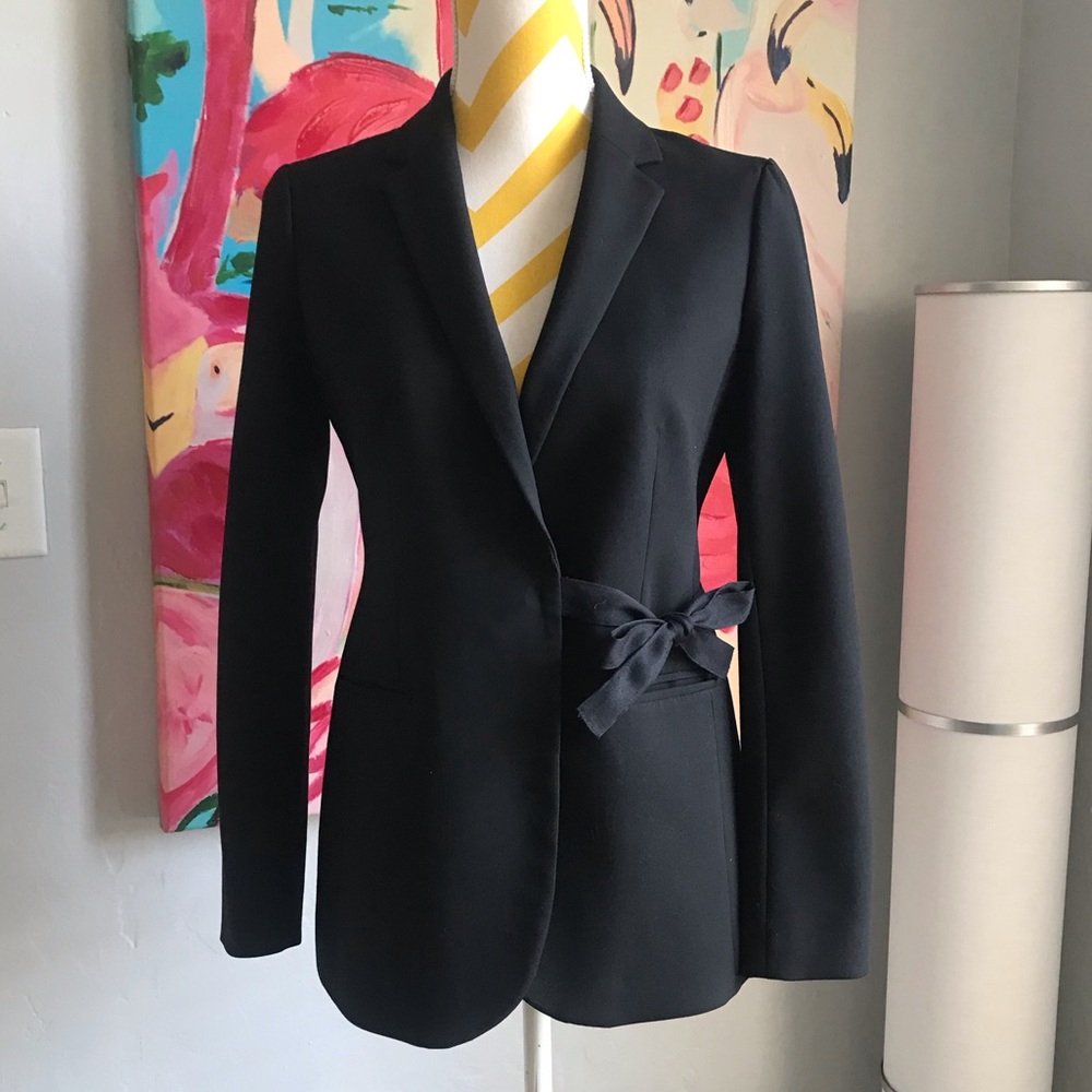 J Crew black tie Blazer Sz 4